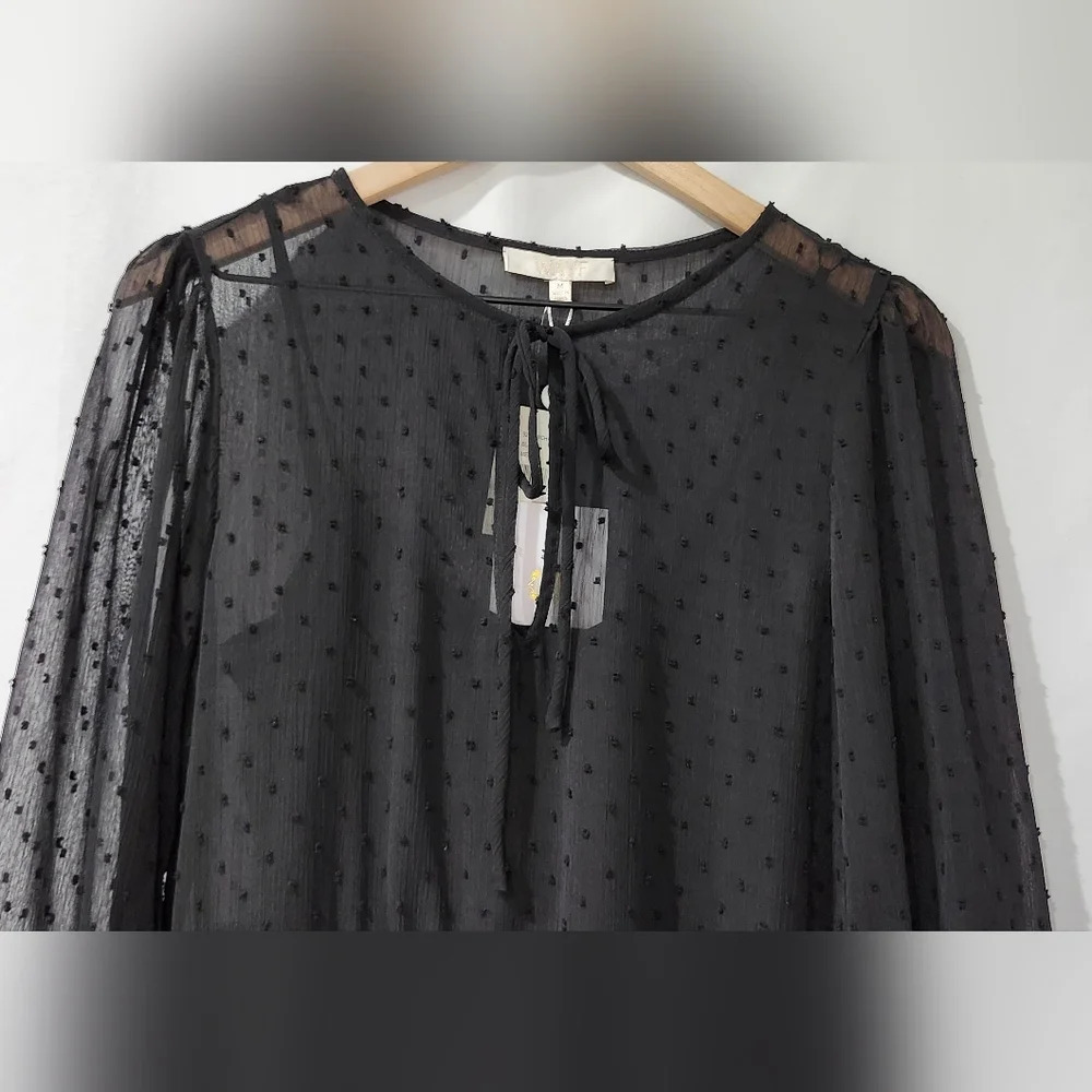 WAYF Where Are You From NWT‎ Women's Sheer Dress Size M Black Fairygoth Witchy - Picture 7 of 9